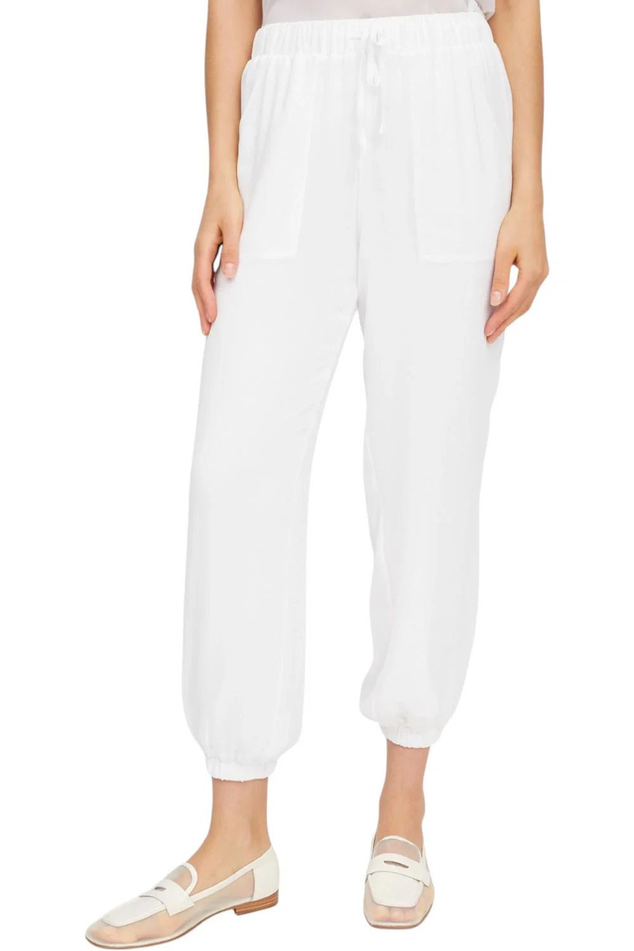 WynneLayers Women's Chiffon Overlay Knit Jogger Cloud - Regular